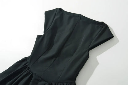 Suninheart New French Style Sexy Backless Sleeveless Pleated Slim Fit Vest Style Dress for Summer 2025