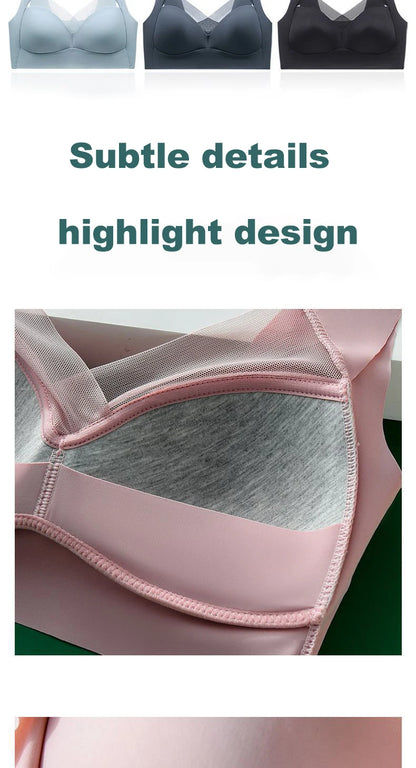 1pcs Women Bras Plus Size Seamless Bra Bralette Backless Ladys Mesh Brassiere Vests Female's Sport Anti-sagging Underwears L-6XL