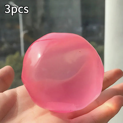 1/3pcs Cute Translucent Coconut Oil Squeeze Ball Appearance Plasticity Slow Rebound Stress Relief Fidget For Kids & Adult 6*6CM