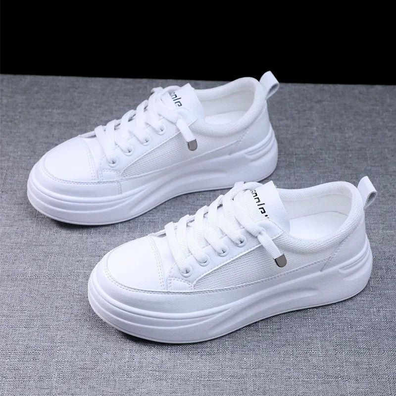 2026 Fashion Mesh Casual Shoes Flats Women Lace Up Dames Sneakers Platform Round Toe Zapatillas Casual Mujer for Summer Spring