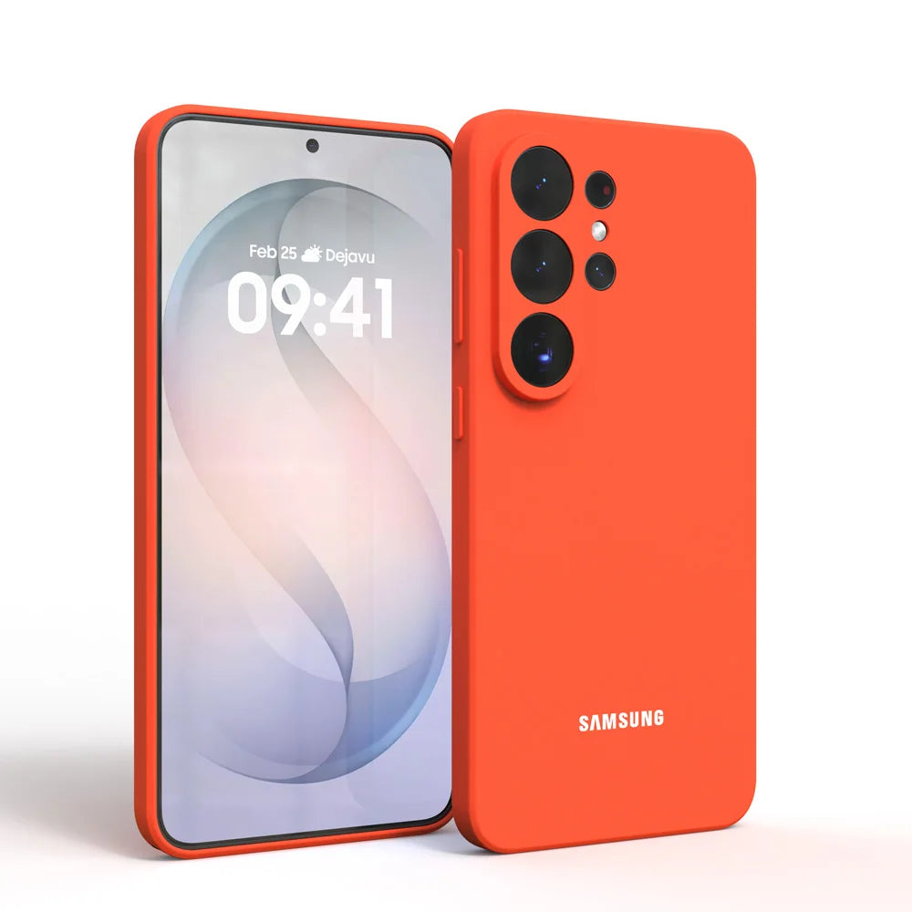 For Samsung Galaxy S26 Ultra Case Silky Silicone Cover Soft-Touch Back Protective Housing For S26Ultra S26 Plus S25 FE S24 S23