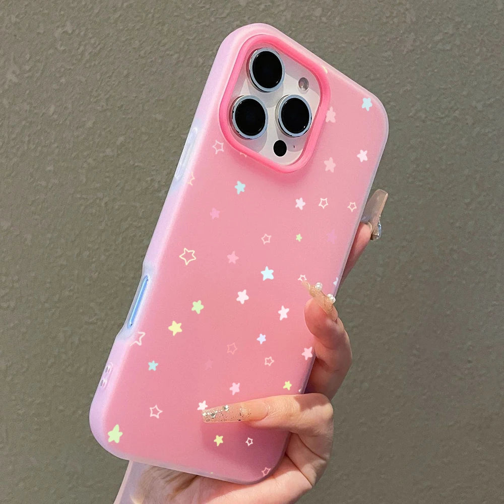 Cute Colorful Star Case for Samsung Galaxy S26 S25 S24 S23 Ultra A57 A37 A56 A55 A54 A53 A17 5G A36 A35 A34 S21FE S22 Plus Cover