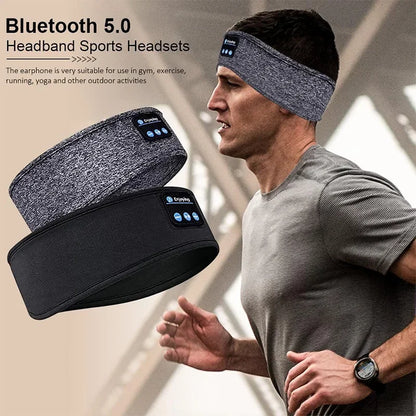 Bluetooth Earphones Sports Side Sleeping Headband Elastic Wireless Headphones Music Eye Mask Wireless Bluetooth Headset Headband