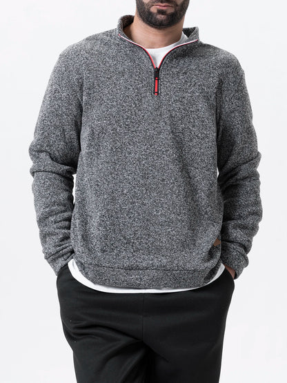 Men's Quarter Zip Up Sweaters Slim Fit Lightweight Mock Neck Pullover Casual Sweaters Half Turtleneck Knitted Outdoor Streetwear