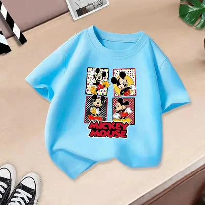 Disney Minnie kids' T-shirt, short-sleeve T-shirt with pure cotton cartoon print