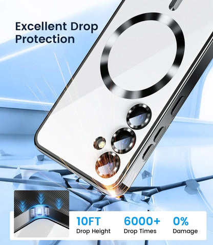 Plating For Magsafe Magnetic Case For Samsung Galaxy S26 S25 FE S24 S23 Ultra A56 A36 A26 A55 A54 A17 A07 A16 A35 A15 Cover