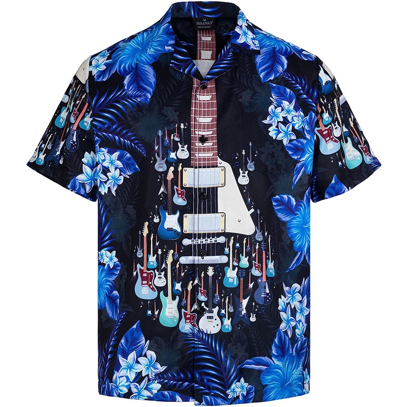 Full Print Beer Graphic Hawaiian Shirt for Men Short Sleeves Button Down Beach Alho Shirts Mens Oversized Blouse Shirts Clothes