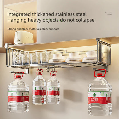 Retractable Hanging Basket - Stainless Steel Kitchen Storage Organizer With Large Capacity