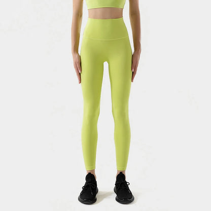 SOISOU Nylon Yoga Pants Gym Leggings Women Girl Fitness Soft Tights High Waist Elastic Breathable No T Line Sports Pants