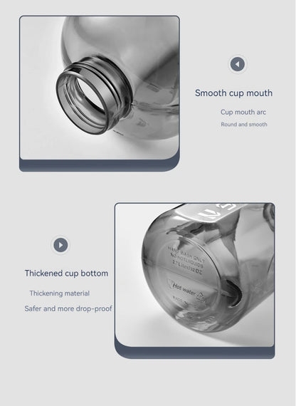 1L UP To 5L Large Capacity Bicycle Water Bottle Fitness BPA FREE Scale Drink Bottle for Men Gym Cycling Camping Water Bottle Cup