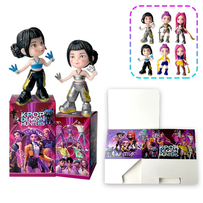 2025 Hot Anime KPop Devil Hunter Doll Vinyl Toy Rumi Mira Zoi Character Vinyl Mask Blind Box Ornament Toy Birthday Gift