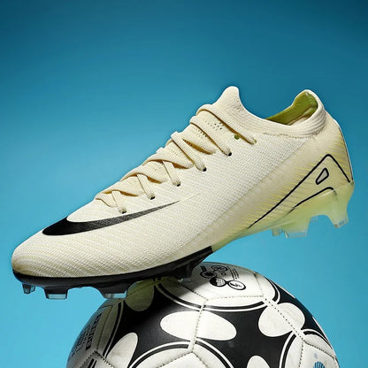 Men Football Boots - Outdoor Soccer Cleats with Long Spikes | Breathable Training Shoes
