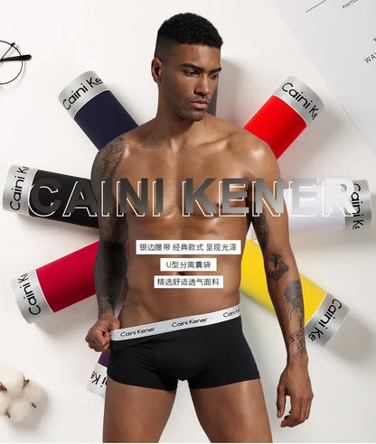 Mens Boxer Shorts - 5 Pack Breathable Soft Underwear Classic Black