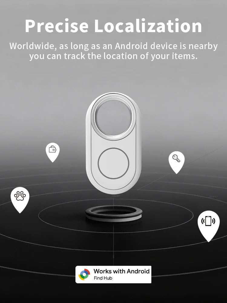 Google Find My Smart Tag Bluetooth Tracker Anti Lost Item Finder Locator for Android Keys Wallet Luggage Pet Replaceable Battery