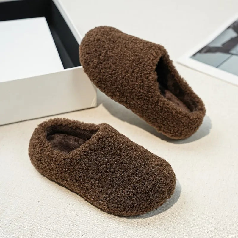 Kids Winter Slippers – Soft Sole Fluffy Cotton House Shoes for Boys & Girls