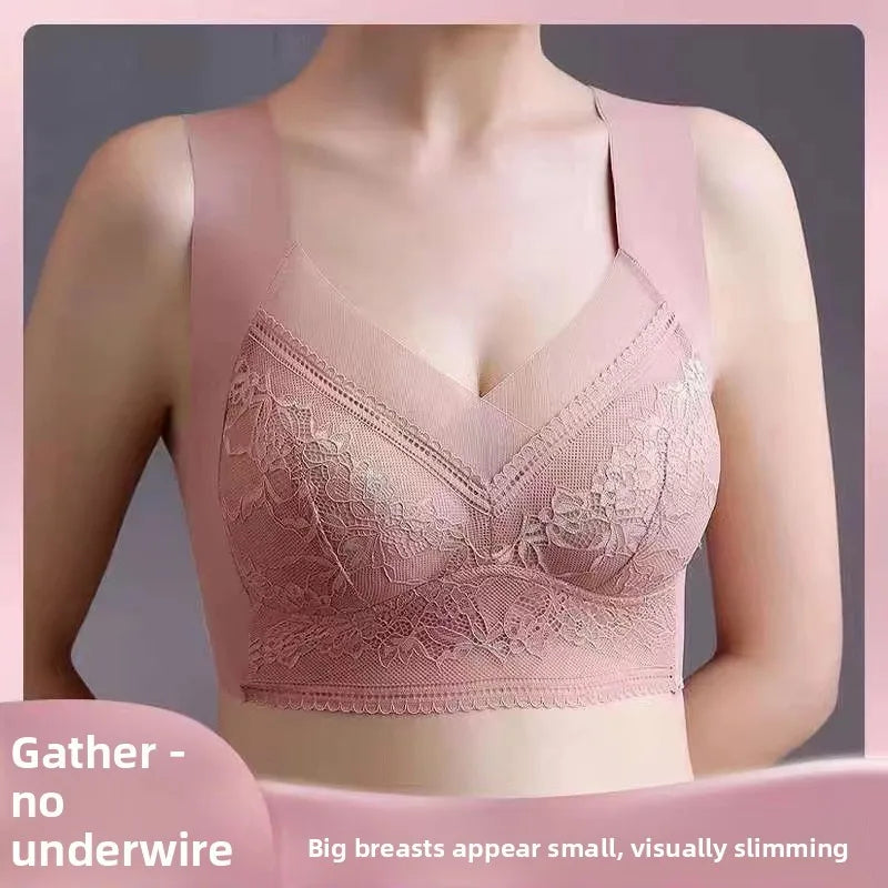 Seamless Lace Bra - Large Size Underwear | Breathable Thin Bra With Beautiful Back