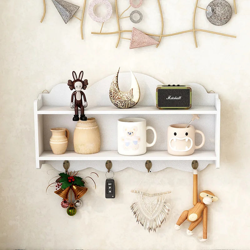 Wooden wall mounted envelope holder, bedroom, study room, key hook, solid wood wall, miscellaneous sorting and storage rack