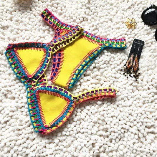 Neoprene Bikini Set - Sexy Two Piece Womens Swimsuit for Summer Beach Wear - ZOOMNSTORE