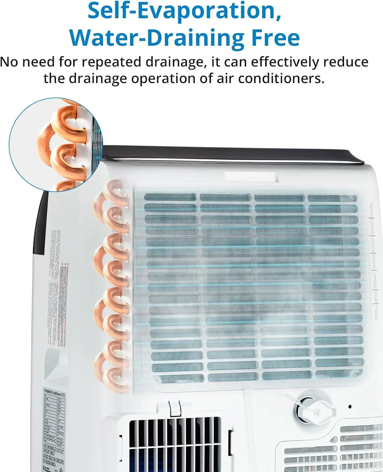 14000 BTU Portable Air Conditioners, 3-In-1 Free Standing Cooling AC Unit With Fan, Dehumidifier, Remote Control, Sleep Mode
