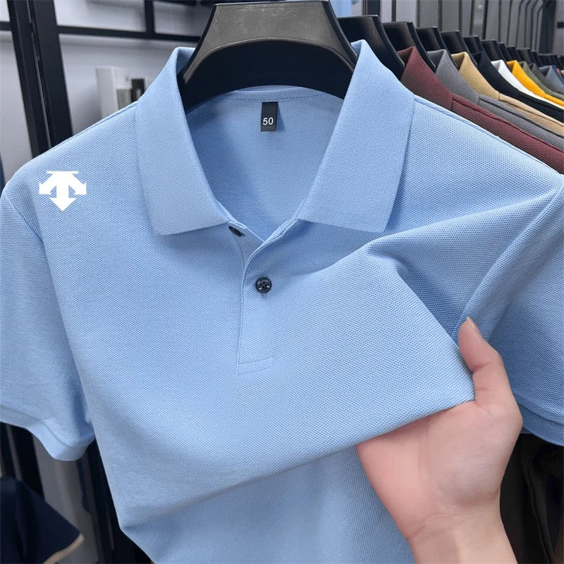 Mercerized Cotton100% Men's Summer Luxury Brand Short Sleeves Polo Shirt 25 Colors Choose From T-Shirt Business Leisure Men Top
