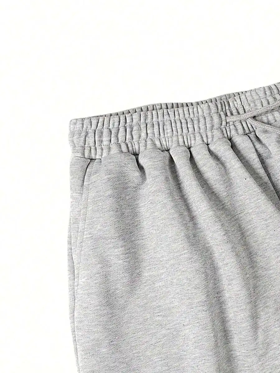 Men's Loose Street Style 7/8 Length Shorts Summer Casual Sports Elastic Waistband Pleated Hem Strong Draped Look
