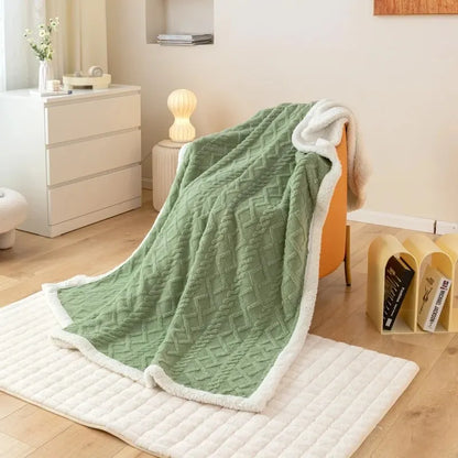 Tafurong Lamb Wool Tapestry Blanket - Thick Warm Leisure Office Nap Blanket