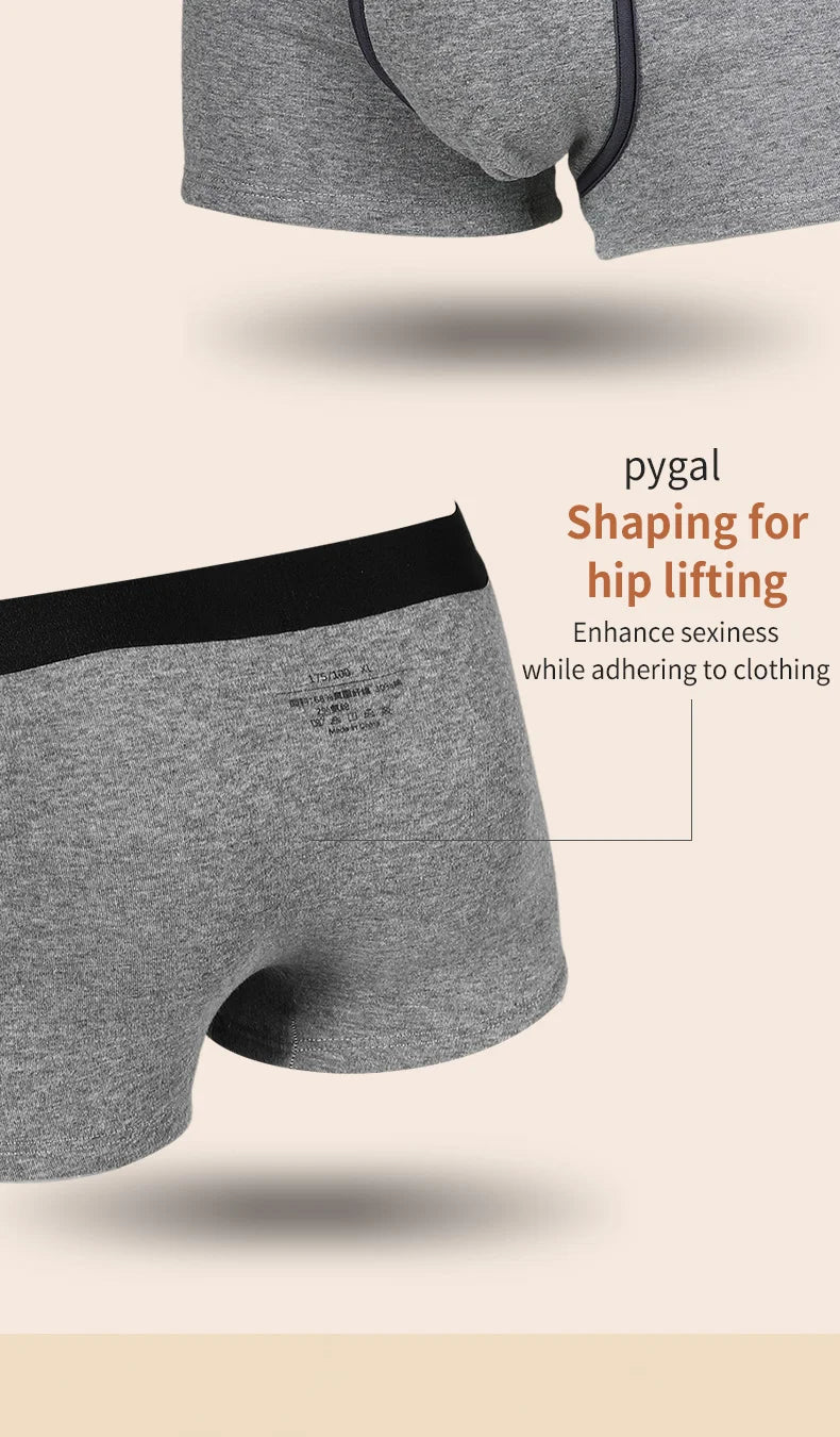3-Pack of Warm Underwear for Men, Velvet and Thickeneded, Men's Boxer Briefs, Autumn and Winter Cold-Proof Shorts, Boys' Sports