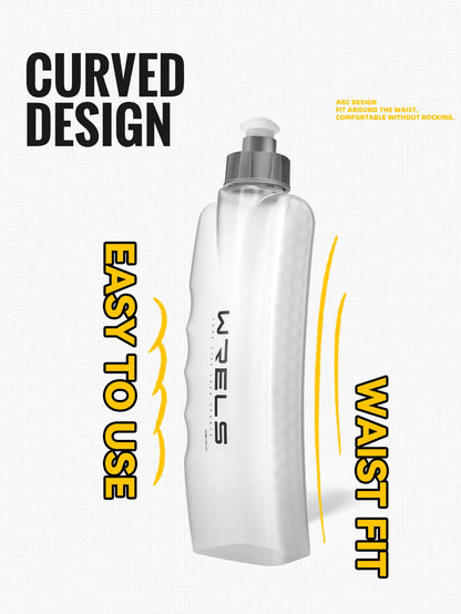 WRELS Running Water Bottle Handheld Sports PP Eco-Friend Water Bottle Portable Cycling Hiking Fitness Holding Sports Kettle
