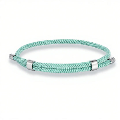 MKENDN Simple Style Men Women Bracelet 3mm Durable Marine Rope With Polished Steel Closure Jewelry Summer Beach Gifts