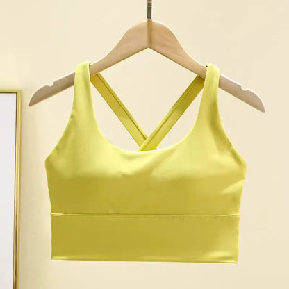 Sports Bra Shockproof - High-Intensity Push-Up Running Gym Bra With Fixed Shoulder Strap