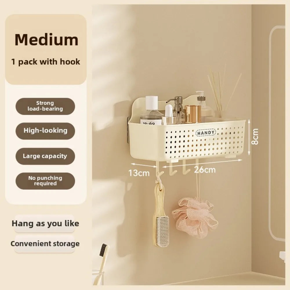 Wall Mounted Toilet Storage Rack - No Drill Bathroom Vanity Organizer