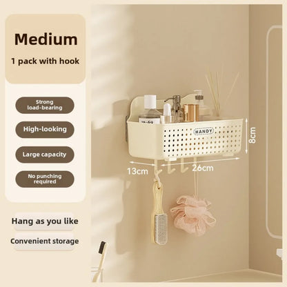 Wall Mounted Toilet Storage Rack - No Drill Bathroom Vanity Organizer