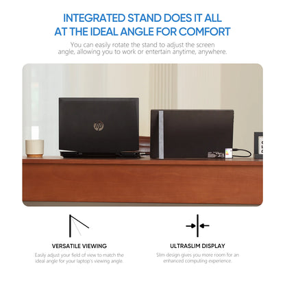 Portable Monitor 14 Inch – ARZOPA Slim Aluminum IPS Panel with USB C & HDMI