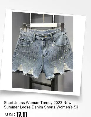 Women's Raw-Edge Denim Shorts – High-Waist Wide-Leg Jean Shorts (Plus Size)