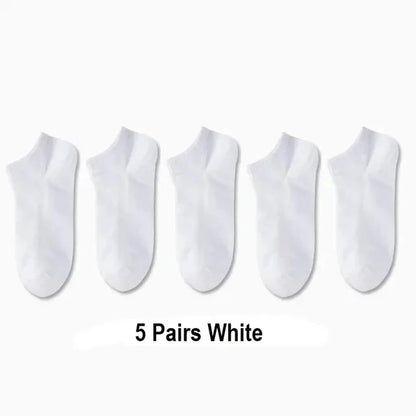 10pairs / Low Black And White Gray Cotton Socks Men's Socks Breathable Sports Socks Men's Short Socks Women's Socks EU37-44