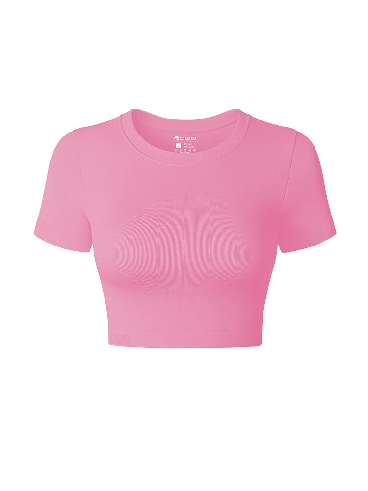 Women's Yoga Shirt - Breathable Seamless Knit Top | Quick Dry Fitness Wear