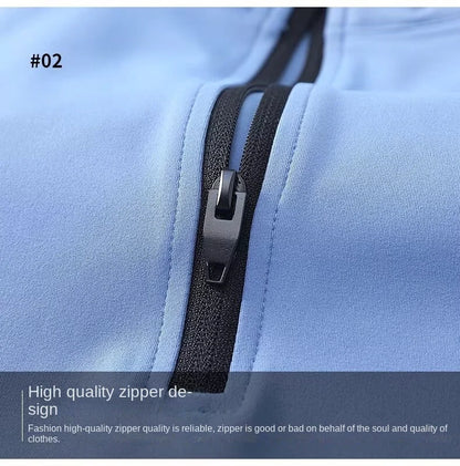 Men's Running Shirt - Quick Dry Long Sleeve Sportswear with Half Zipper for Autumn Winter