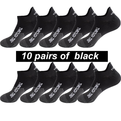 10 Pairs/Lot High Quality Men's Ankle Socks Athletic Fitness Running Socks Breathable Spring Summer Mesh Casual Short Sock Gifts