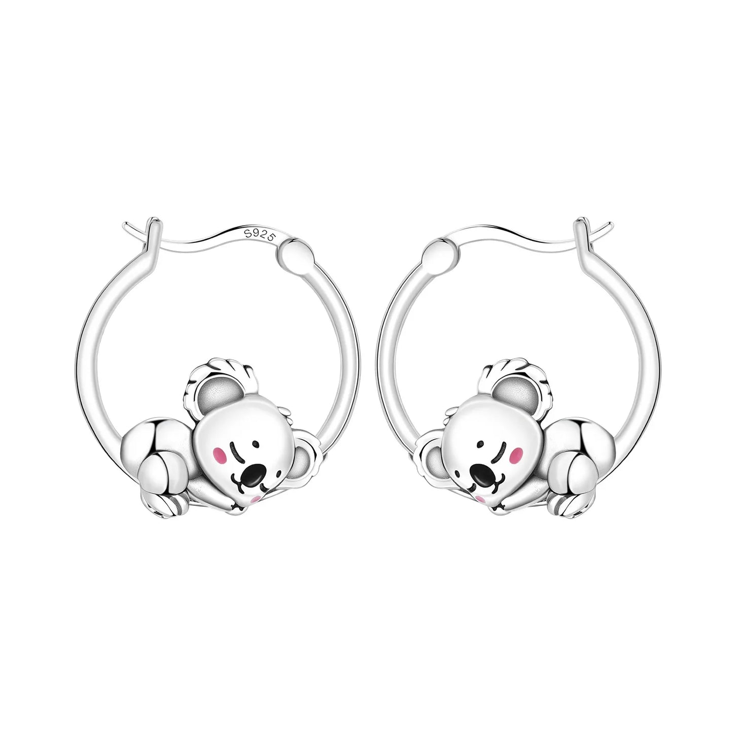 PANPOKI Original 925 Sterling Silver Blue Green Chameleon Earrings Women Hoop Earring Anniversary Jewelry Trendy Gifts