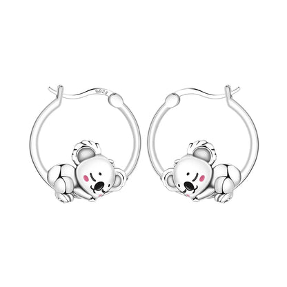 PANPOKI Original 925 Sterling Silver Blue Green Chameleon Earrings Women Hoop Earring Anniversary Jewelry Trendy Gifts