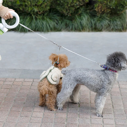 MOESTAR 2022 UFO Retractable Pet Leash 2 plus 3.0m Flexible Dog Traction Rope with Rechargeable LED Light Ring Shape