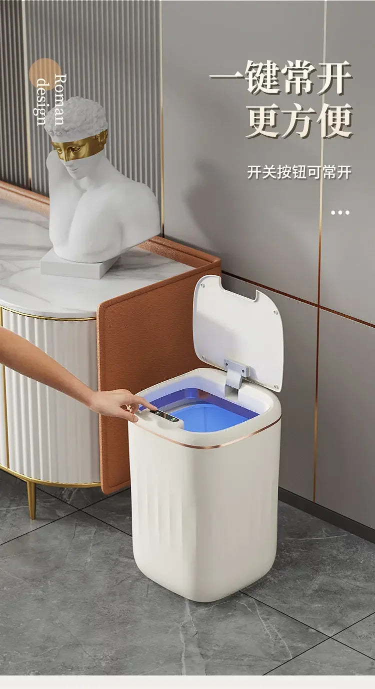 20L Smart Sensor Trash Can - Waterproof Large Capacity Kitchen  Bathroom Bin