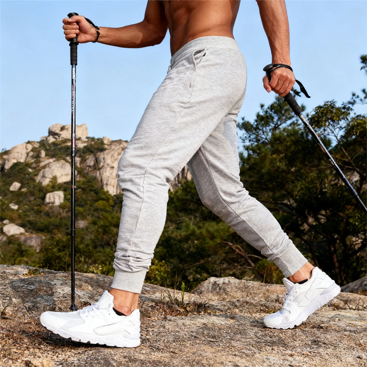 Men's Training Pants - Breathable Polyester Gym Jogger Sweatpants | True To Size Fit