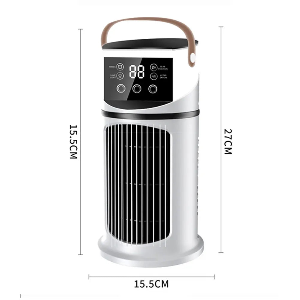 Water Cooling Fan Air Conditioner Adjustable Speeds Timer Personal Fan Air Cooler With Humidifier for Bedroom Living Room Office