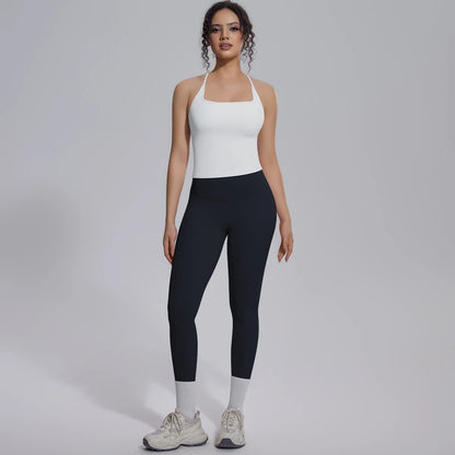 Quick Drying Legging Outdoor Running Yoga Set for Womans High Waisted Push Up Female Pants Gym Sexy Beautiful Back Vest Yoga Set