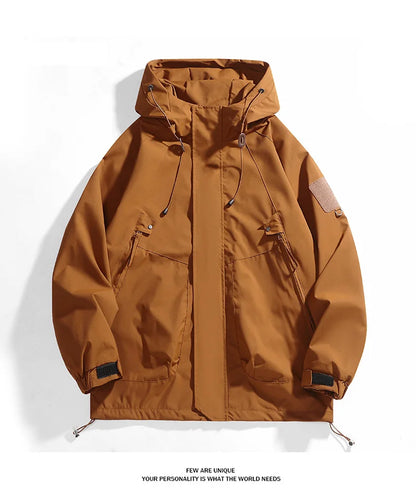 CHRLCK Unisex Outdoor Waterproof Jacket Windbreaker Coat Autumn Breathable Fishing Camping Windproof Jackets Men Women Clothing