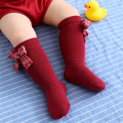 Adorable Baby Boy Striped Socks with Animal Print Detail Warm Knit Socks for Autumn Winter Fashion Accessory