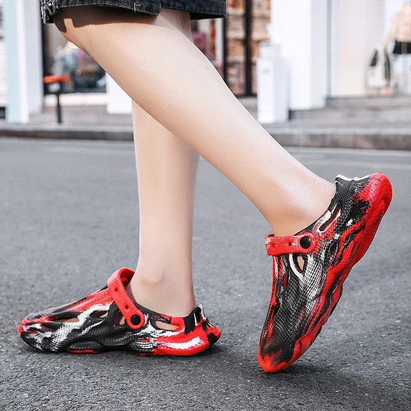 Camouflage Platform Slippers - Lightweight Outdoor Summer Clogs for Men Women