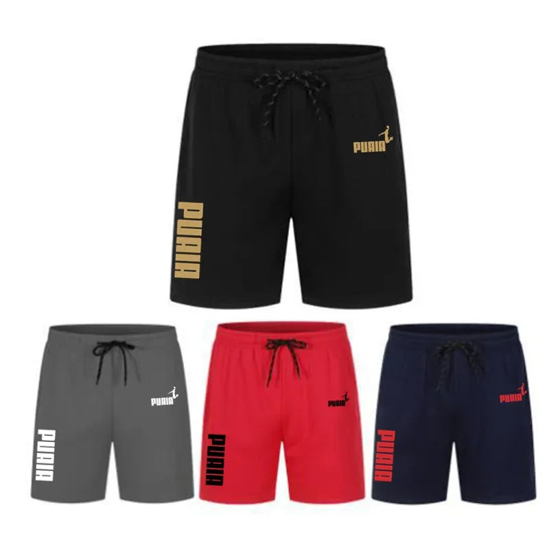 Men's Running Shorts Casual Sports Breathable Mesh Quick Dry Shorts Outdoor Hiking Clothing Fitness Quick Dry Drawstring Shorts