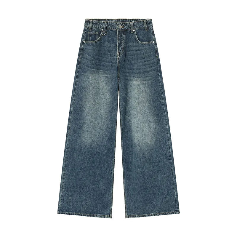 Mens Loose Wide Leg Denim Jeans - Casual Summer Trousers - ZOOMNSTORE